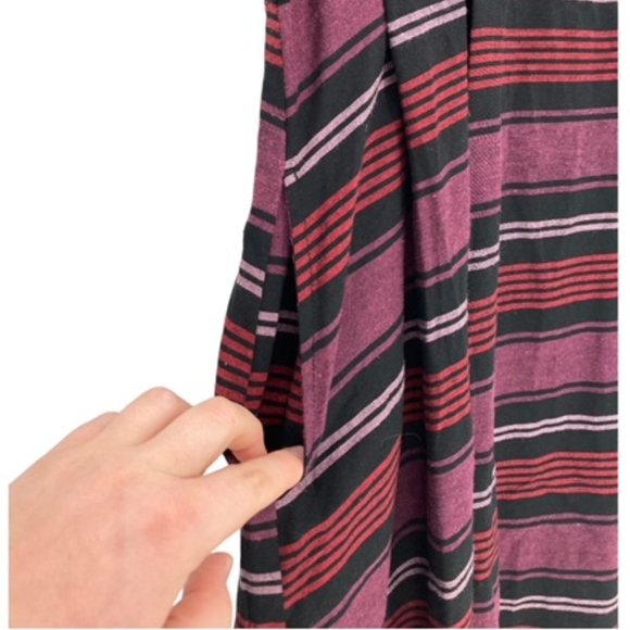 Mata Traders Devonshire Fit & Flare Striped Mini Dress Pockets Sinched Size L. - Picture 5 of 10